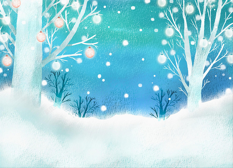 手绘雪景插画背景素材jpg设计背景_88icon https://88icon.com 小清新 插画 梦幻 山 雪 雪景 背景 海报