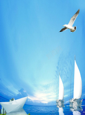 海洋帆船印刷背景背景