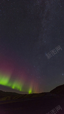 夜晚星空极光H5背景素材背景