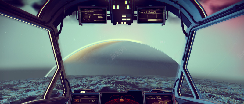 科幻球体船舱背景背景
