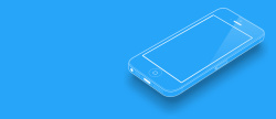 手机模版蓝色手机界面简洁商务模版高清图片
