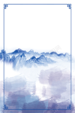 中国风青花瓷花纹背景素材背景