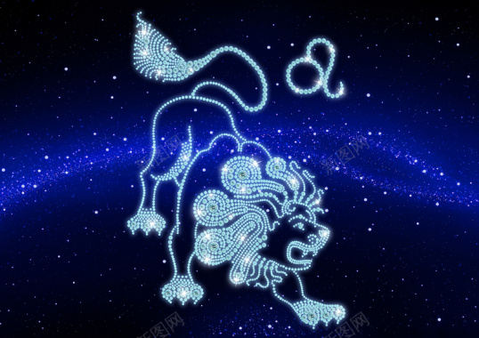 12星座中狮子座星座素材背景背景
