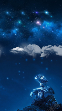 蓝色科技科幻封面企业背景素材背景