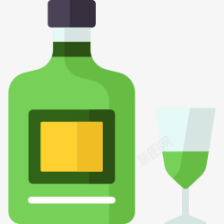 卡通酒瓶设计图标素材
