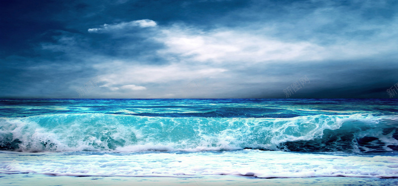 海浪jpg设计背景_88icon https://88icon.com 海 浪 蓝天 乌云 海报banner 翻滚的海水 摄影 风景