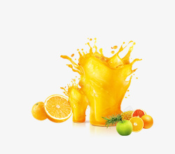 果汁效果图橙子汁PNG高清图片