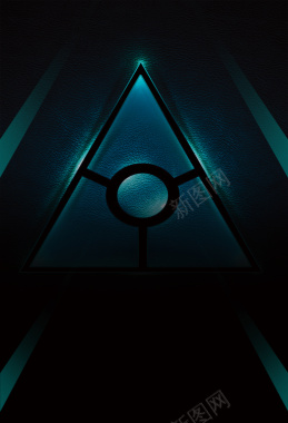 炫酷三角形科幻商务海报背景背景