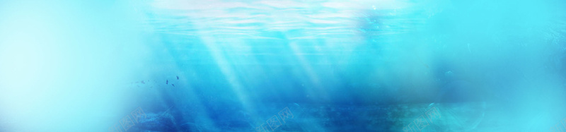 蓝色海洋banner创意设计背景