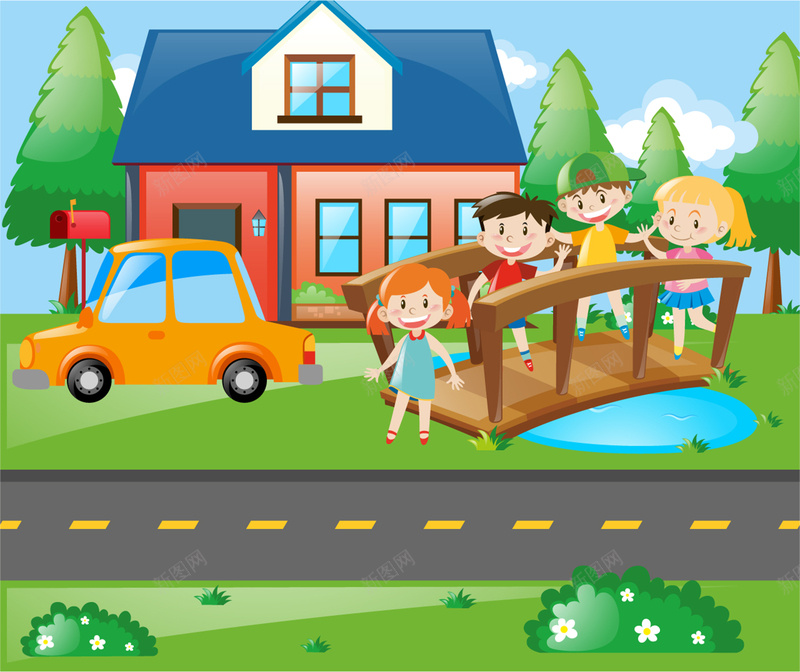 孩子们在街上玩耍jpg设计背景_88icon https://88icon.com 孩子 植物 玩耍 街上 风景 树 草 绿色 卡通 童趣 手绘
