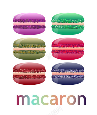 可爱马卡龙食品甜点背景素材背景