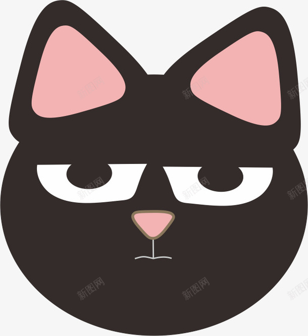 可爱的猫看着你png免抠素材_88icon https://88icon.com 猫 无奈 白眼 憨憨