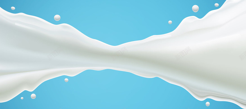 丝滑牛奶纯白色背景