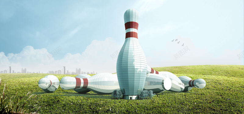 淘宝户外草地蓝天白云保龄球创意海报背景psd设计背景_88icon https://88icon.com 户外 白云 草地 蓝天 运动 保龄球 创意 海报 背景