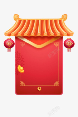 中国风红色喜庆边框素材素材