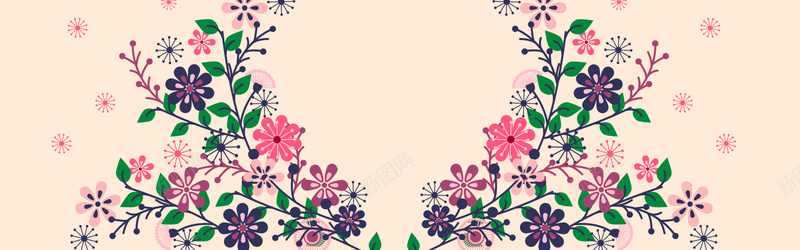 粉色花藤背景背景