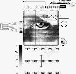 水墨特效素材科技眼睛识别技术素材