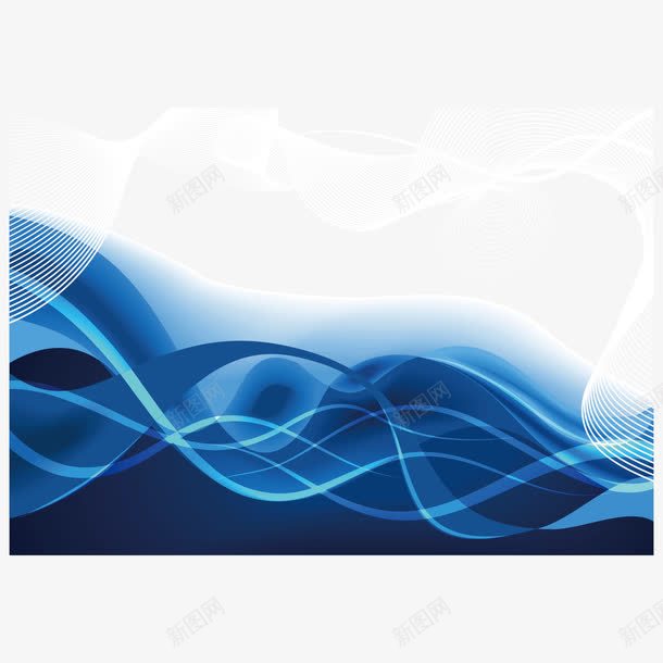 蓝色卡通海水效果图png免抠素材_88icon https://88icon.com 海水 曲线 蓝色 装饰图 免抠图 装饰画 效果图