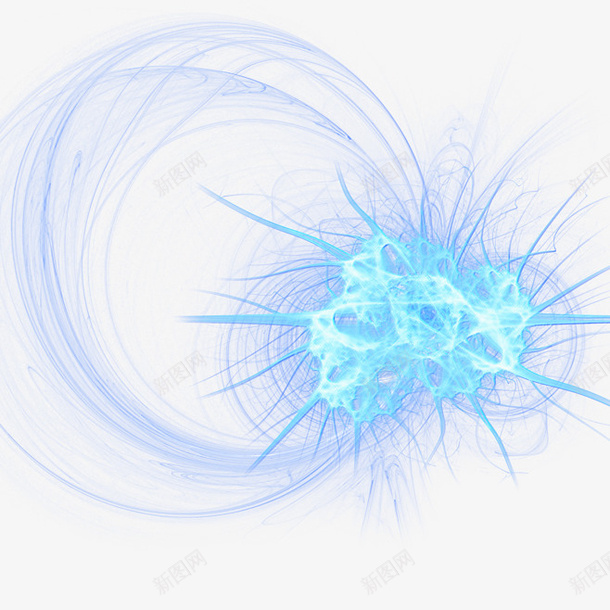 炫酷蓝色光效素材png免抠素材_88icon https://88icon.com 炫酷 蓝色 光晕 光点 科技感