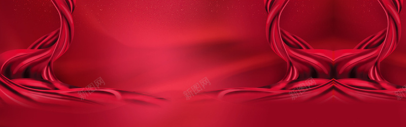 大红促销背景jpg设计背景_88icon https://88icon.com 大红 丝带 海报banner 扁平 渐变 几何