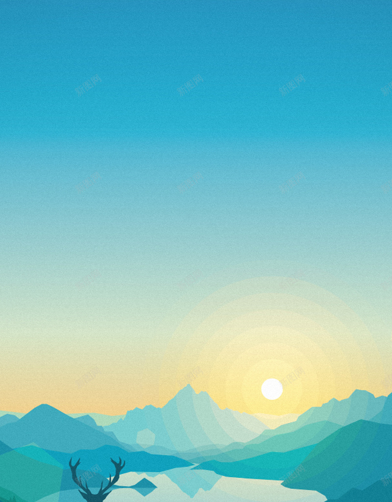 绿光森林H5背景jpg设计背景_88icon https://88icon.com 森林 湖泊 麋鹿 阳光 蓝绿 H5背景 H5 h5