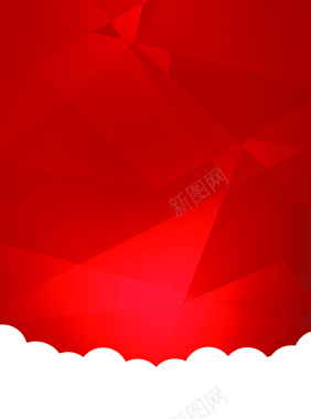 红色几何形促销海报背景背景