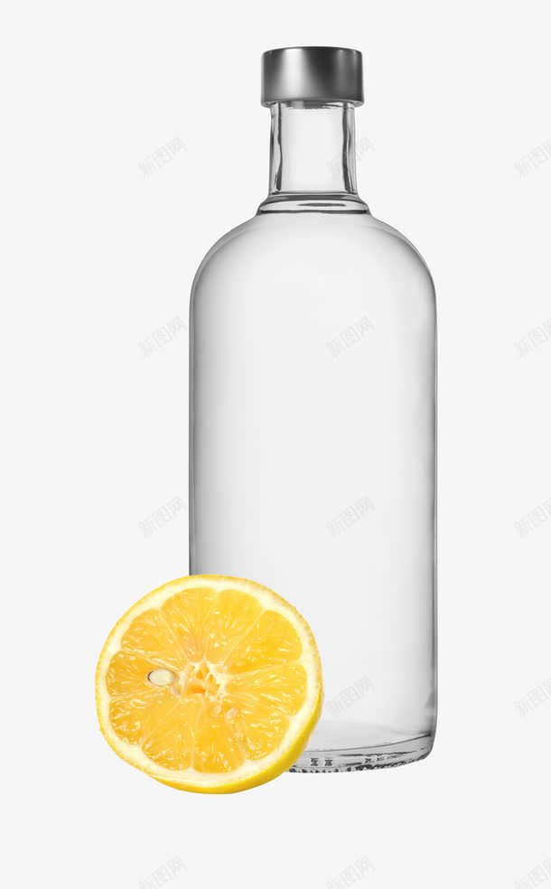 玻璃瓶子png免抠素材_88icon https://88icon.com 柠檬杯 水瓶 酒瓶 3D效果