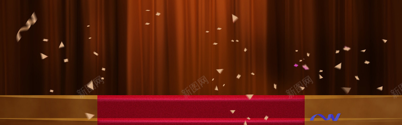 木板舞台红毯背景背景