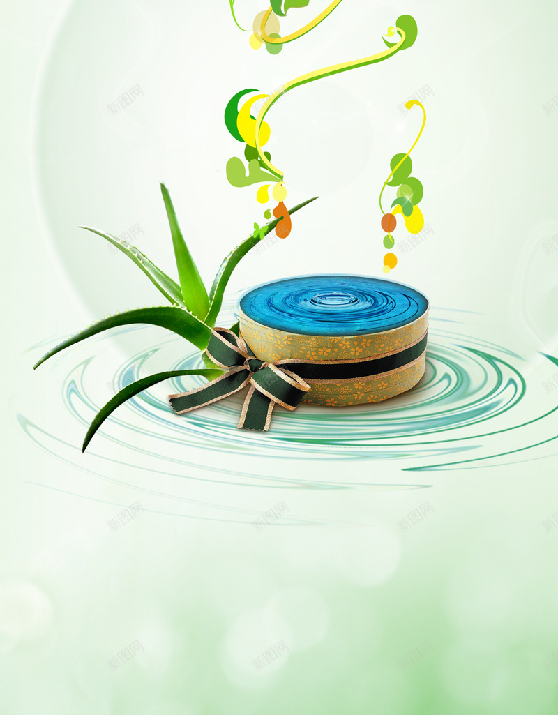绿色植物化妆品宣传背景素材psd设计背景_88icon https://88icon.com 浪漫梦幻 水波纹 树枝 简约 绿色 清新 芦荟 化妆品促销海报 化妆品展板 化妆品广告宣传 广告背景 幸福 浪漫 梦幻