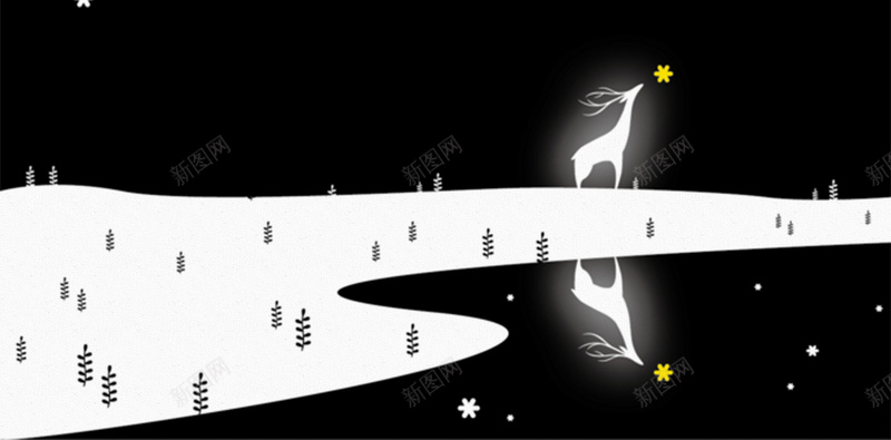 夜空下的麋鹿海报背景jpg设计背景_88icon https://88icon.com 黑夜 星星 星空 松树 小道 道路 麋鹿 梅花鹿 海报背景 背景 背景素材