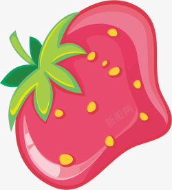 卡通手绘草莓水果素材