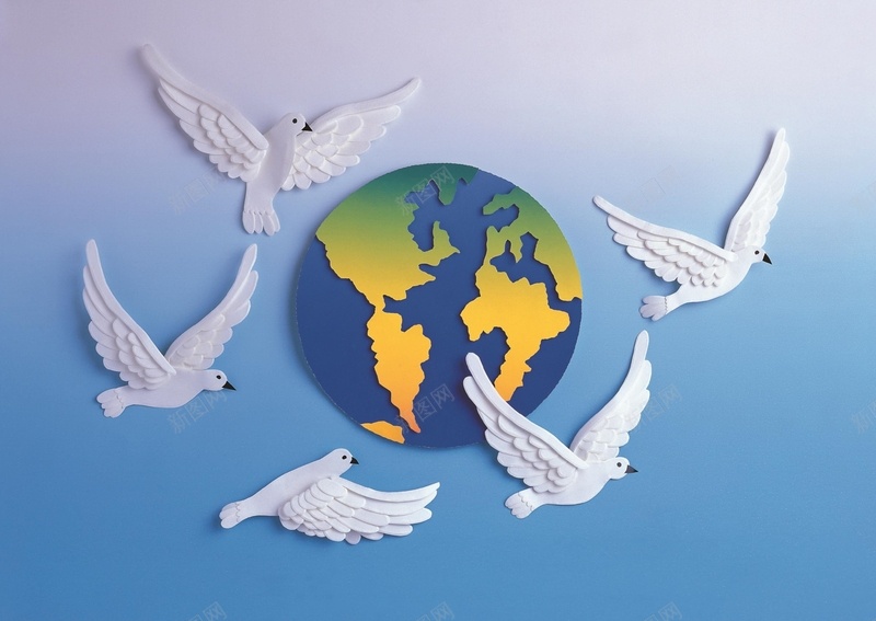 地球和平鸽纸雕背景jpg设计背景_88icon https://88icon.com 和平鸽 卡通 地球 童趣 纸雕 手绘