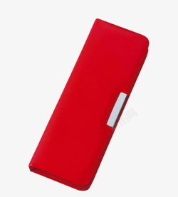 红色韩版笔袋素材