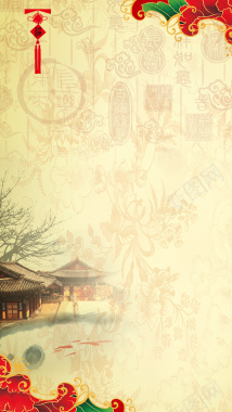 中国传统牡丹背景背景