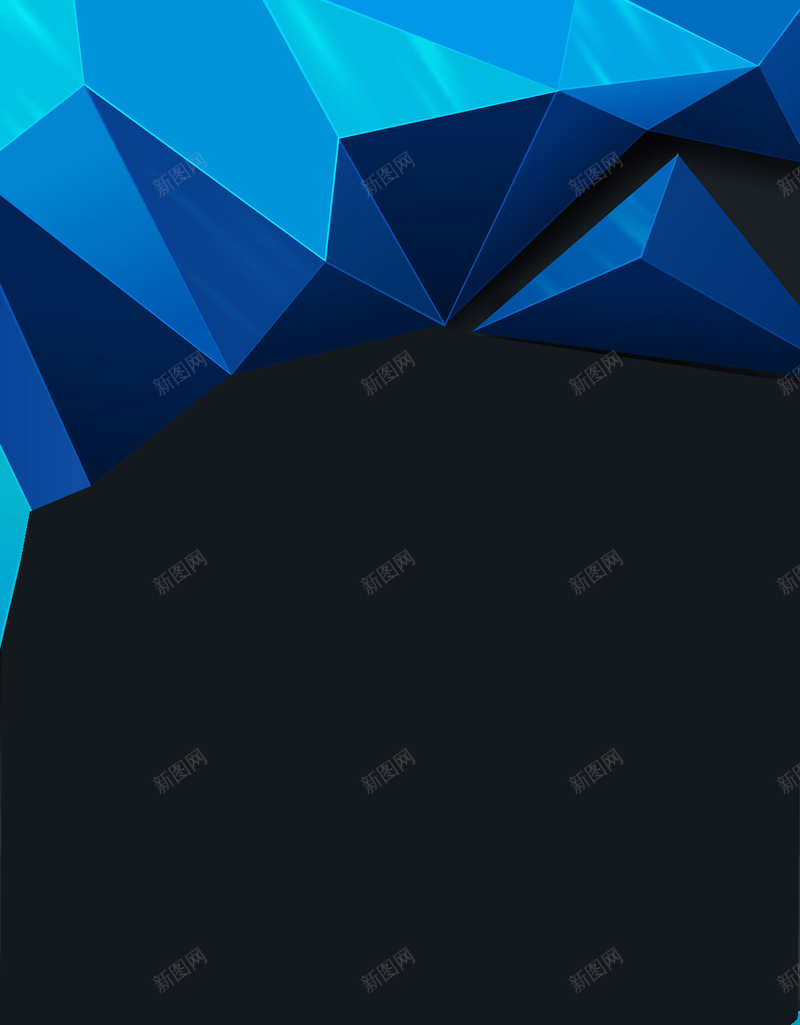 三角形几何及黑色海报背图psd设计背景_88icon https://88icon.com 三角形几何 科幻 科技 蓝色 黑色 背景素材