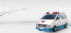 白色救护车白云水滴医院救护车海报banne高清图片