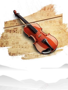 复古中国风小提琴音乐会商业背景