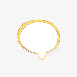 黄色的圆形对话框素材