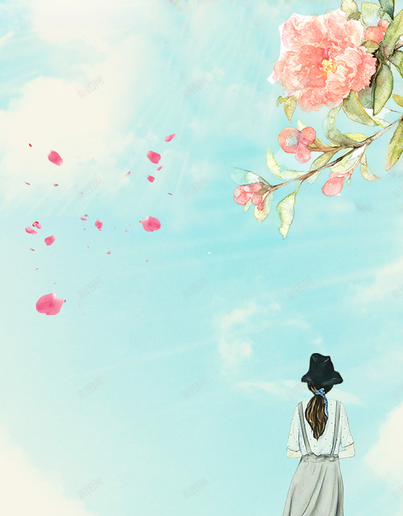 简约文艺小清新夏季出游海报背景素材psd设计背景_88icon https://88icon.com 创意旅游 旅行日记 毕业旅行 旅游 避暑 飘洋过海去看你 说走就走 暑假去哪儿 海外游周