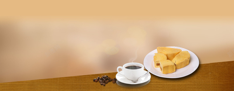 咖啡蛋糕食品下午茶psd设计背景_88icon https://88icon.com 下午茶 咖啡 点心 蛋糕 食品 棕色 咖啡豆 海报banner