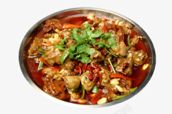 菜单单页设计新疆美食特色大盘鸡高清图片