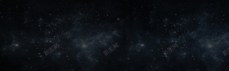 黑色简约星空平面banner背景