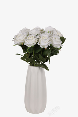 花花朵花瓶白色花朵素材