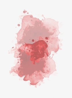 红色墨迹效果元素素材