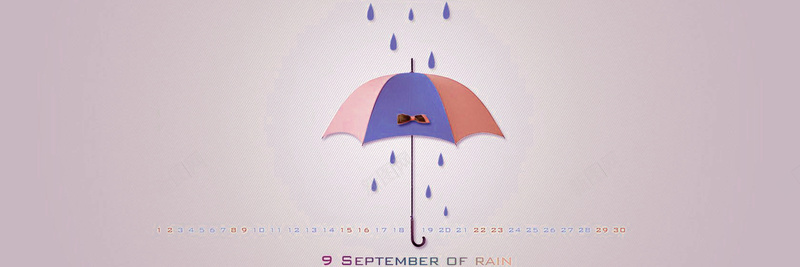 扁平紫色雨伞背景背景