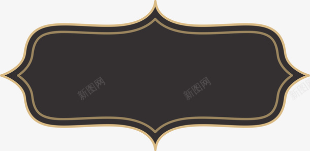 黑金色标签有个性png免抠素材_88icon https://88icon.com 标签 个性 黑色 金色