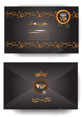 黑色质感VIP会员卡背景素材背景