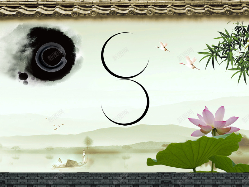 中国风水墨点古典屋檐展板psd设计背景_88icon https://88icon.com 国风 古典 古典水墨 水墨 古典展板 水墨展板 水墨古典 古典屋檐 屋檐 展板