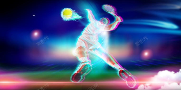 网球运动体育比赛海报背景背景