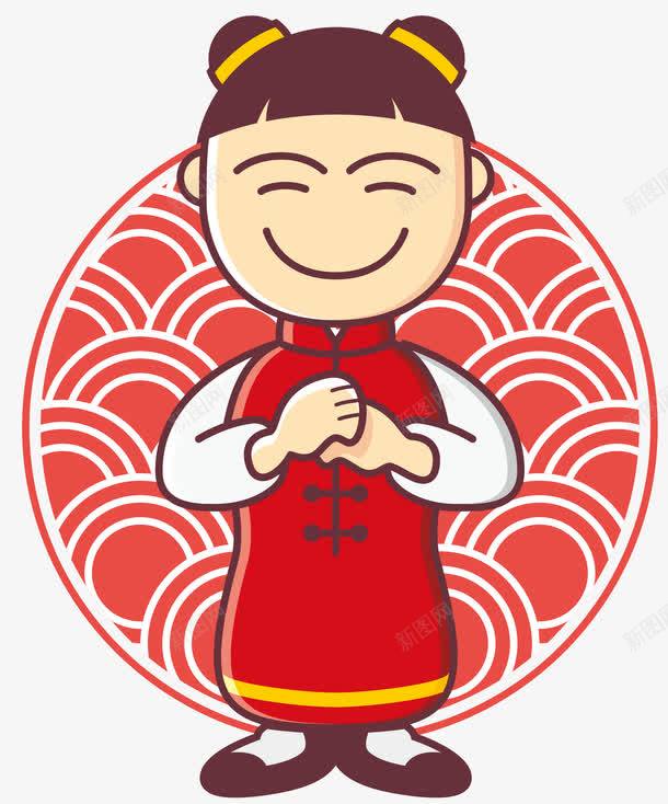 卡通风格中国节日传统女孩祝福您png免抠素材_88icon https://88icon.com 卡通风格中国节日传统女孩祝福您 拜年啦 矢量图 矢量卡通风格祝福您人物图案 女孩 传统节日 新年装饰PNG